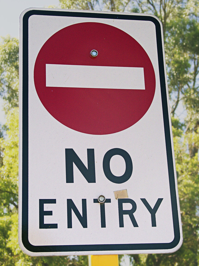 No Entry Stop Sign