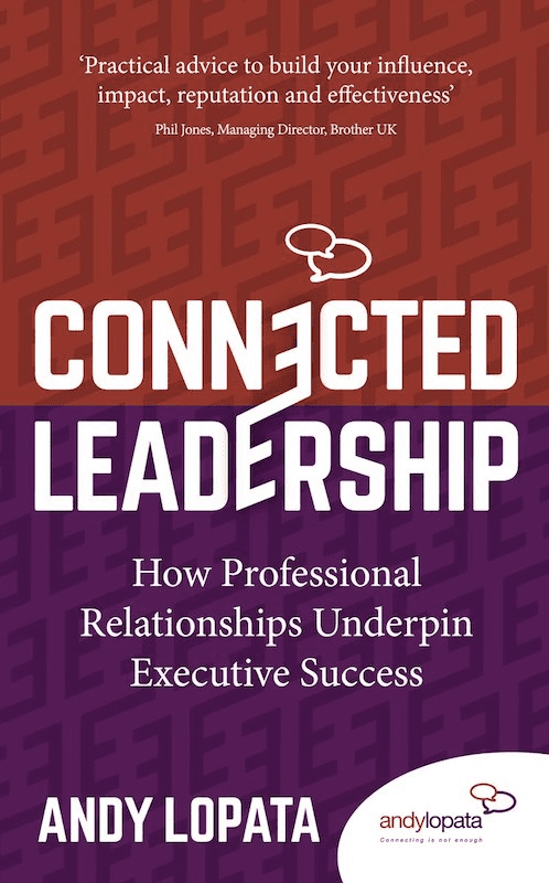 Book cover of Connected Leadership by Andy Lopata for a book review