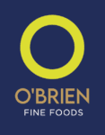 O'brien Fine Foods logo with dark blue background