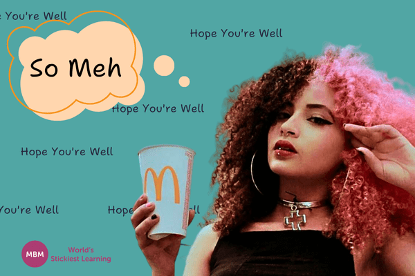 Hope you're well is so meh with girl drinking mcdonals